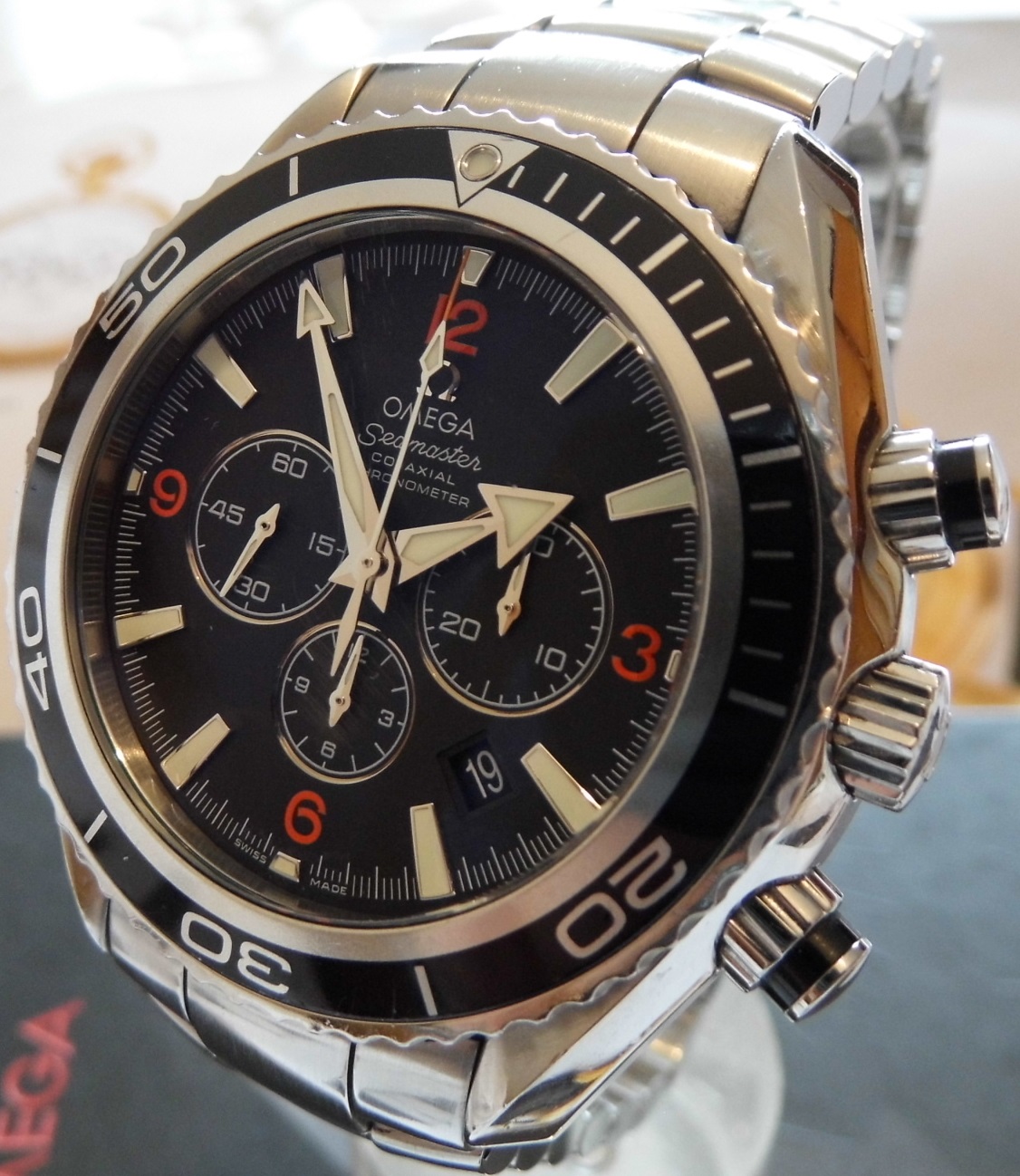 Omega Seamaster Planet Ocean Chronograph, Black Dial, Bracelet