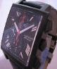 Louis Erard La Carree Automatic Chronograph, Black Dial With Leather Strap