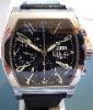 Oris Miles Chronograph, Black Dial, Leather Strap