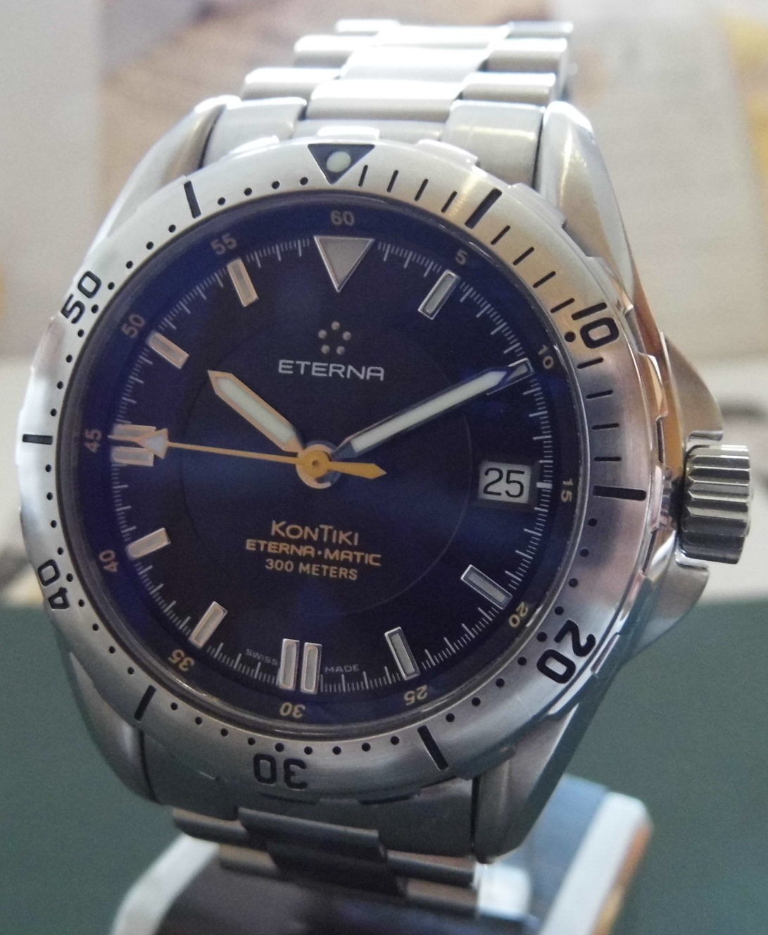 Eterna Kontiki 300M Diver, Black Dial, Bracelet
