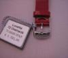 Fiat 500 Diamonds Watch, White Dial With Red Leather Strap