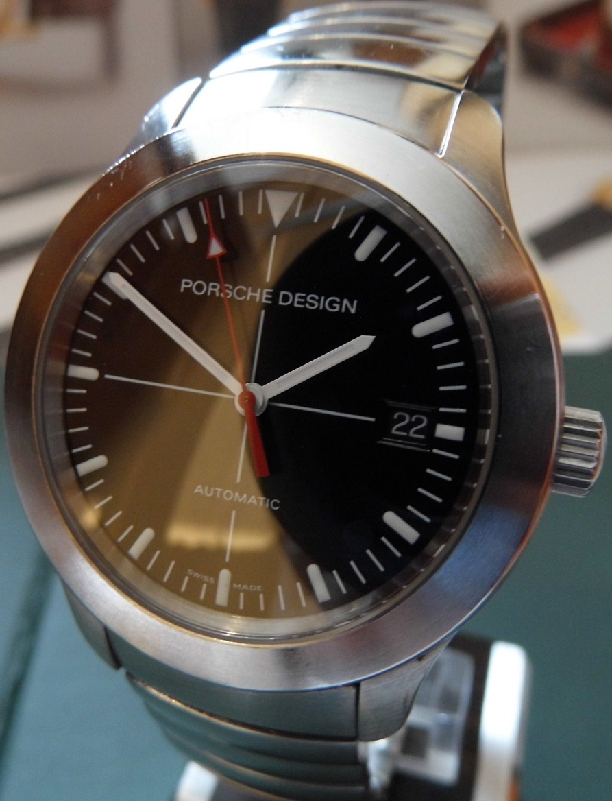 Eterna Porsche Design P6000, Black Dial, Steel Bracelet