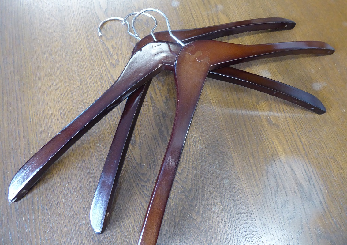 3 Ralph Lauren Wooden Clothes Hangers