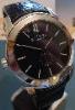 Rotary Revelation, Black / Silver Dial, Leather Strap 