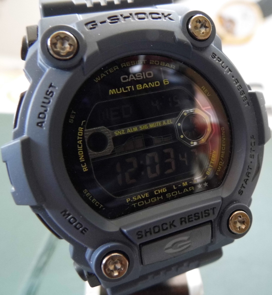 Casio G Shock GW-7900NV-2ER, Black Dial, Blue Strap