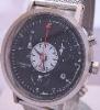 Mondaine Swiss Chronograph, Black Dial With Bracelet