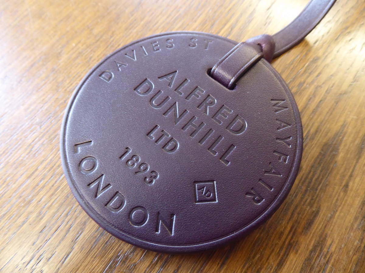 Two Alfred Dunhill Duke Leather Luggage Tags