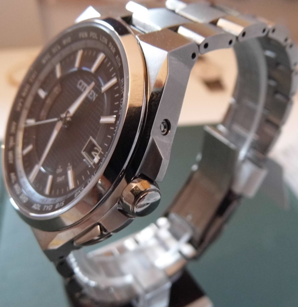 Citizen Atessa Direct Drive, Black Dial, Titanium Bracelet