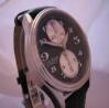 Louis Erard Heritage Chronograph, Black Dial With Leather Strap