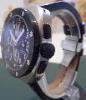 Montres De Luxe Thunderbolt Chronograph, Black Dial,  Leather Strap