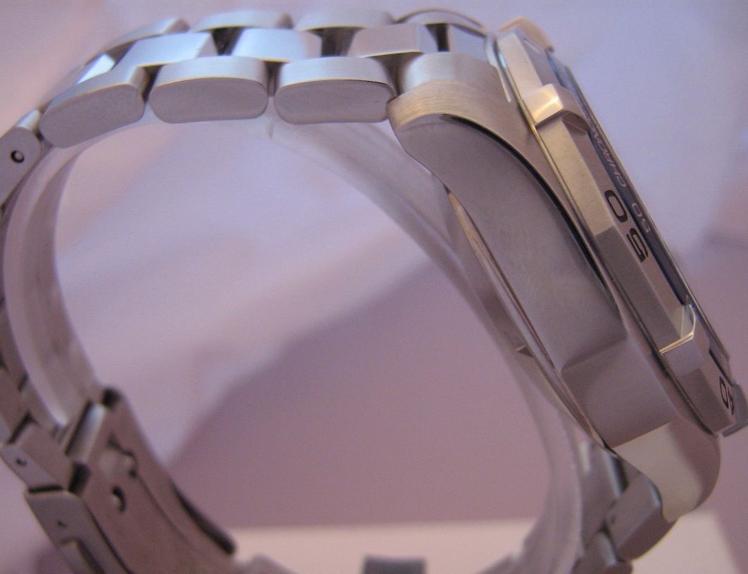 Tag Heuer Aquaracer Chronograph, Blue Dial,  Steel Bracelet & Rubber Strap
