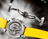 XE-5000 Silver Speed Chronograph, Silver Engine Turned Dial With Rubber Strap