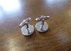Alfred Dunhill Stainless Steel Tartan Cufflinks