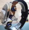 Ritmo Mvndo Indy Car Chronograph, Black Dial, Rubber Strap