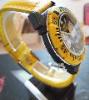 Sector Underlab, Black Dial, Yellow Leather / Canvas Strap
