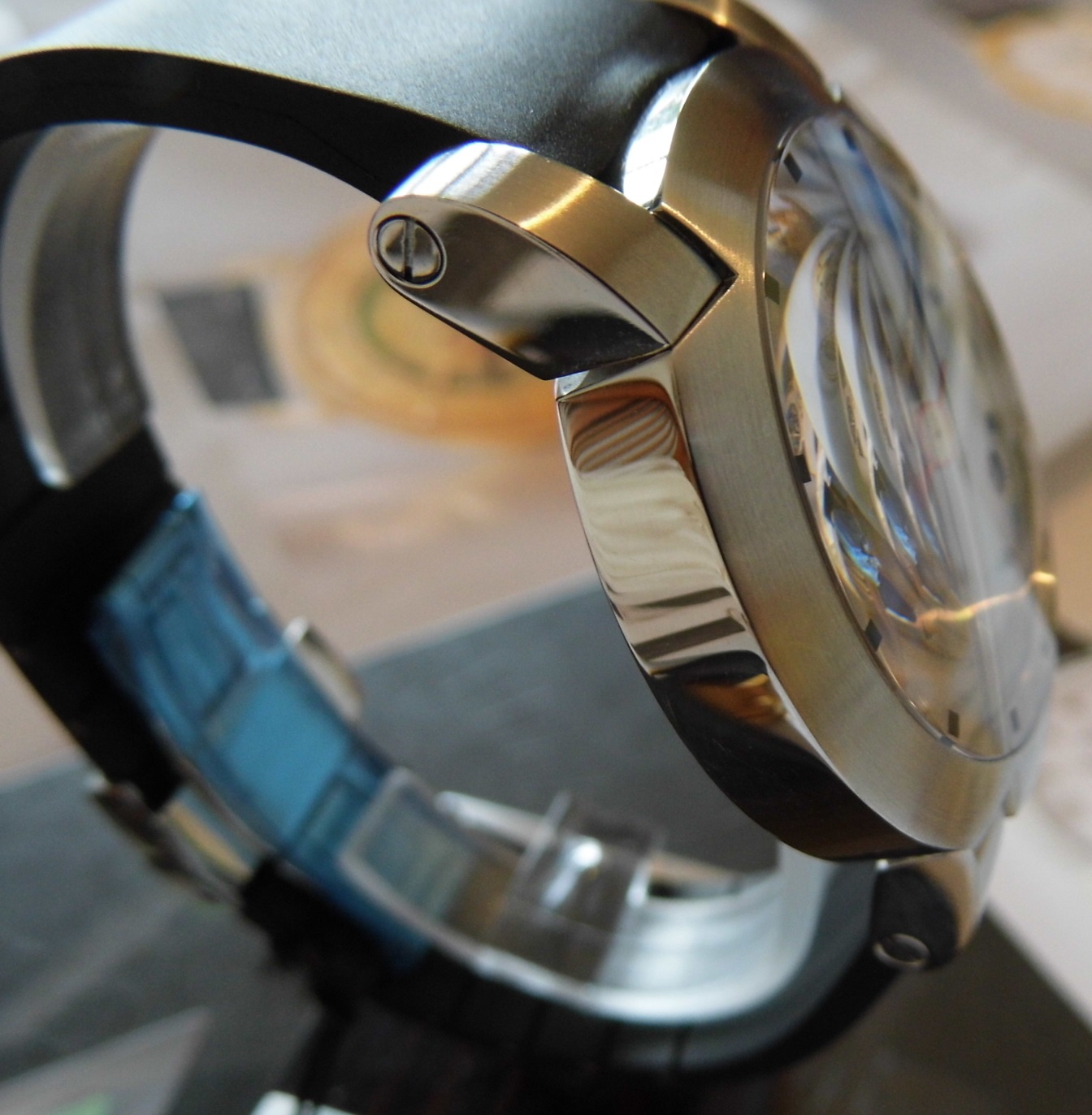 Xemex XE 5000 Minutes, Silver Engine Turned Dial, Rubber Strap